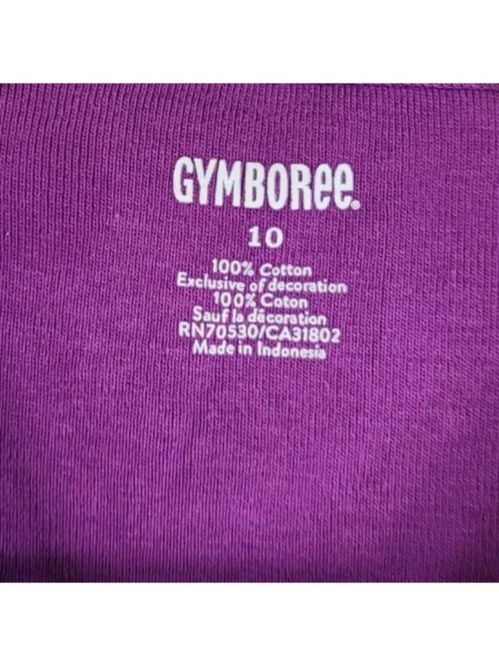 Gymboree Girls Tank Top Purple Size 10 Sleeveless Bow Trim Pullover 100% Cotton